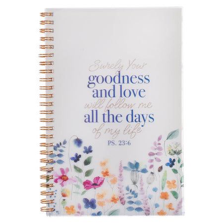 With God All Things are Possible Large Wirebound Journal with Elastic Closure - Matthew 19:26
