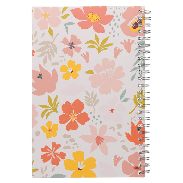 Strength and Dignity Bright Floral Spiral Notebook - Proverbs 31:25