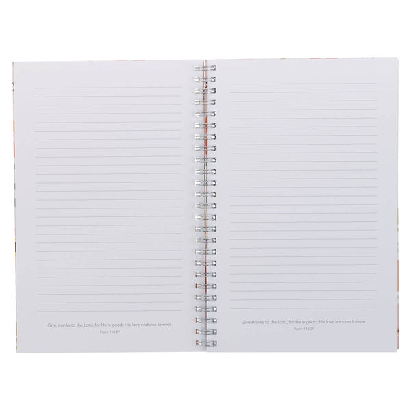 Strength and Dignity Bright Floral Spiral Notebook - Proverbs 31:25