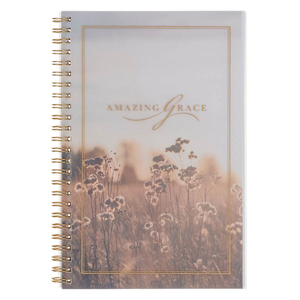 Amazing Grace Wildflower PVC Cover Spiral Notebook - Isaiah 53:5