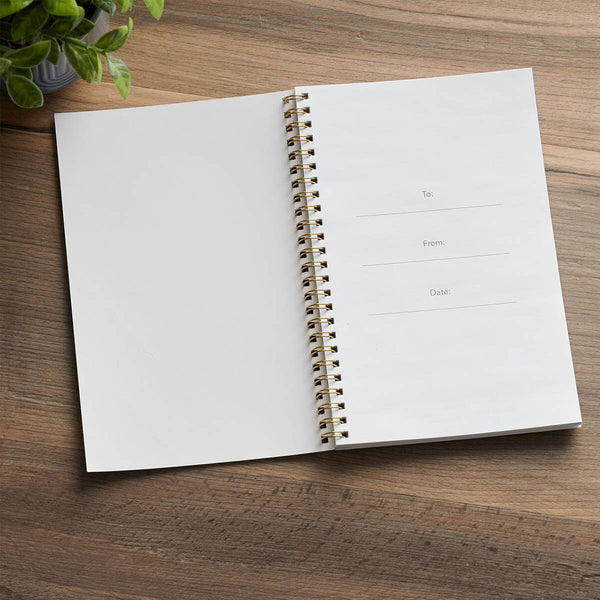 Sufficient Grace Taupe Meadow Soft Cover Spiral Notebook - 2 Corinthians 12:9