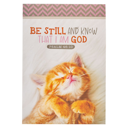 A Sweet Friendship Fall Puppy and Kitten Notepad - Proverbs 27:9