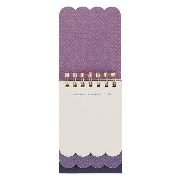 I Love You Mom Purple Floral Tiered Spiral Notepad