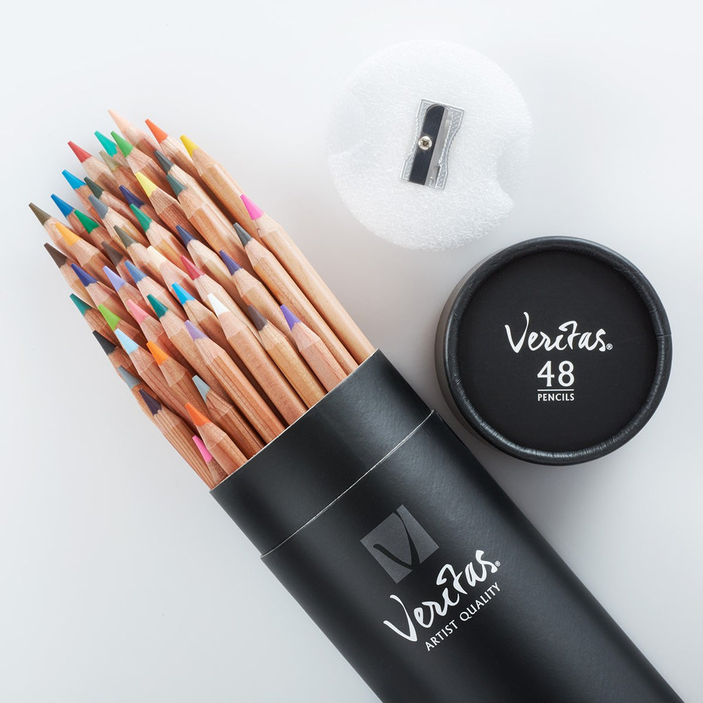 Veritas Coloring Pencils in Cylinder - Set of 48