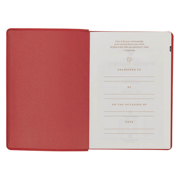 Coral Vine Faux Leather Spiritual Growth Bible