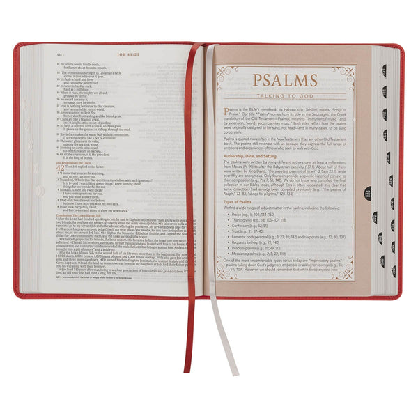 Coral Vine Faux Leather Spiritual Growth Bible