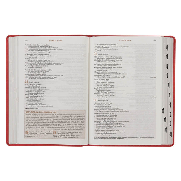 Coral Vine Faux Leather Spiritual Growth Bible