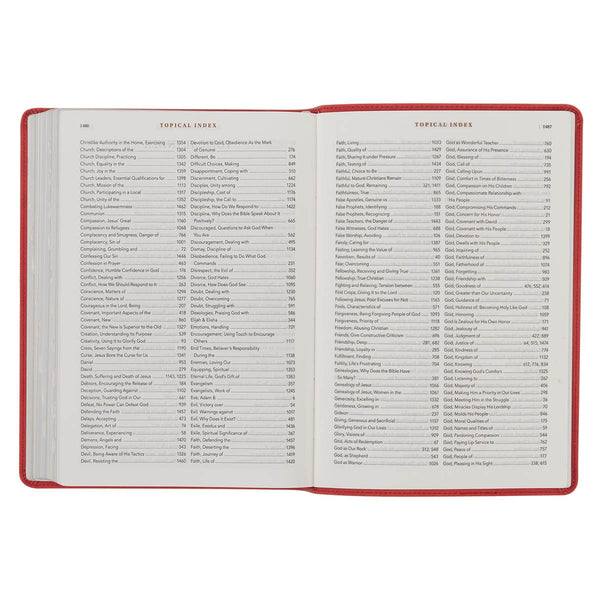 Coral Vine Faux Leather Spiritual Growth Bible