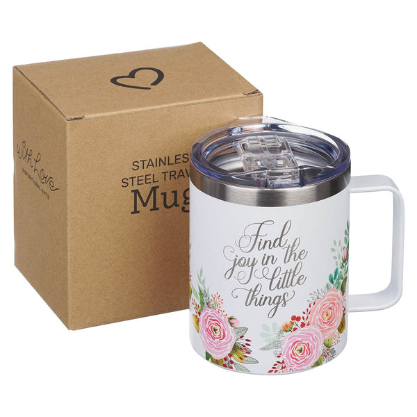 Find Joy Pink Floral Camp-style Stainless Steel Mug