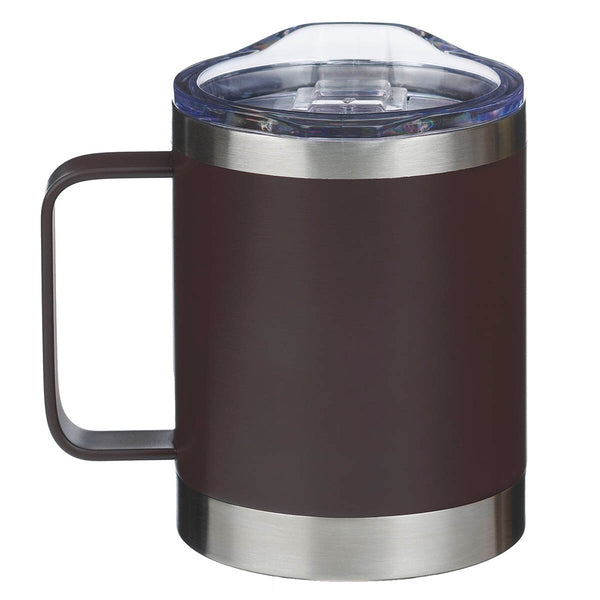 Commit Everything Brown Camp-style Stainless Steel Mug - Psalm 37:5