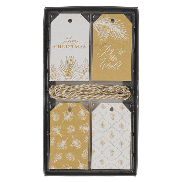 Merry Christmas Golden Pine Gift Tag Set - KI Gifts Christian Supplies