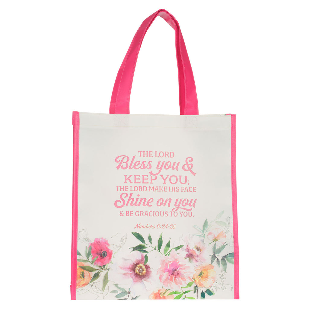 Bless You and Keep You Non-Woven Coated Tote Bag