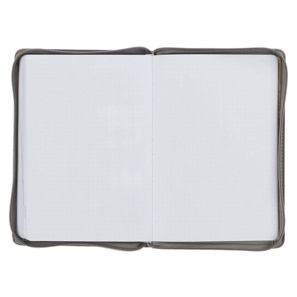 2027 Trust in the Lord Soft Gray Faux Leather Executive Planner with Zipper Closure - Proverbs 3:5