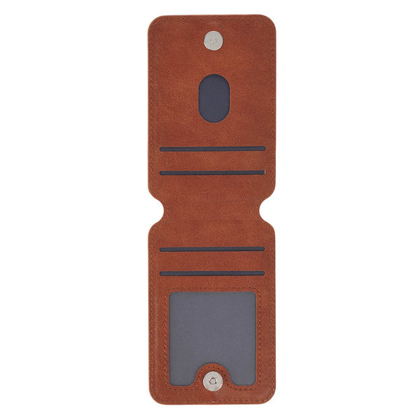 Stand Firm Honey-brown Faux Leather Phone Wallet with Stand - 1 Corinthians 16:13