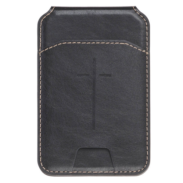 Cross Black Faux Leather Phone Wallet with Stand