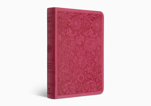 ESV Large Print Compact Bible ( TruTone, Berry, Floral Design )
