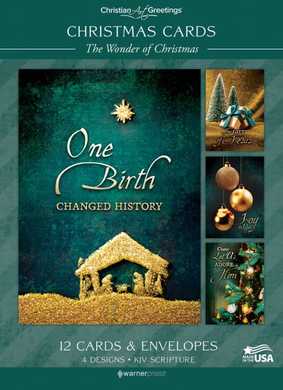 Boxed Cards - Christmas—The Wonder of Christmas; 12 Cards with KJV Scripture—Assorted Boxed Greeting Cards