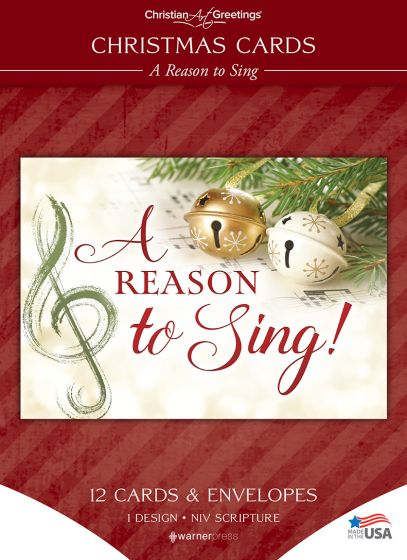 Boxed Card - Christmas Cards - A Reason to Sing! - 12 Cards with NIV Scripture - Solid Pack Boxed Greeting Cards