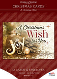 Boxed Card - Christmas Cards - A Christmas Wish - 12 Cards with KJV Scripture - Solid Pack Boxed Greeting Cards