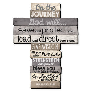 Large Stacked Wood Cross - Journey