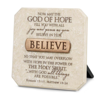 Hope Resin Plaque with Bronze Title Bar