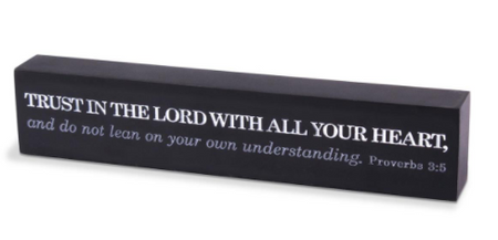 TABLETOP SCRIPTURE BAR WITH GOD ALL 7"L