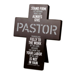 Cross Desktop 'Steadfast Pastor' Metal Black