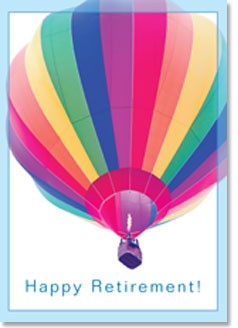 Happy Retirement - Hot Air Balloon (order in 6)