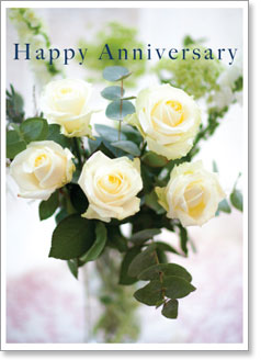 Pearl Wedding Anniversary - Flowers on Mantelpiece  (order in 6)