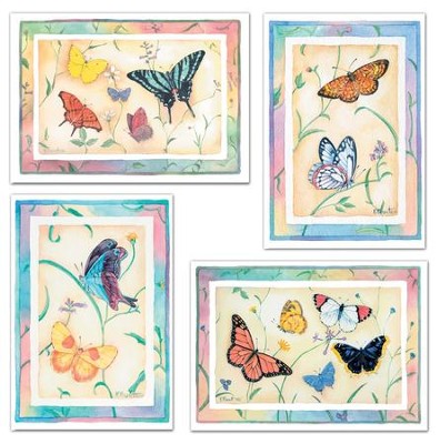 Birthday For Her Card Assortment - Butterfly Theme (12 Boxed Cards)