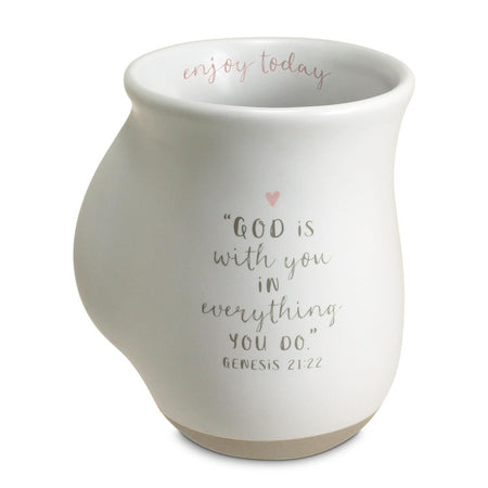 Ceramic Handwarmer Mug - So Loved (White - Red Heart)