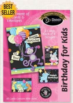 Birthday For Kids Party Animals (12 Boxed Cards)