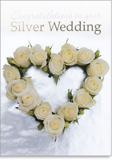 Silver Wedding Anniversary - Ranuncula and blossom (order in 6)