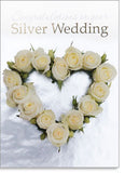 Silver Wedding Anniversary - Silver Wedding Heart Foil (order in 6)