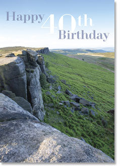 Happy 40th Birthday - Stanage Edge Scene (order in 6)