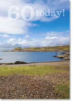 Birthday 60 Today! - Skye, Beach Scene (order in 6)