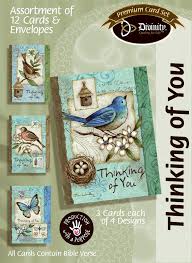 Thinking of You - Blue Birds (12 Boxed Cards)