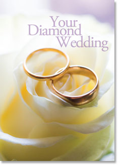 Diamond Wedding - Rings On White Rose (order in 6)
