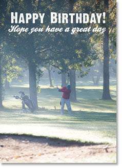 Happy Birthday : Early Morning Golfer (order in 6)