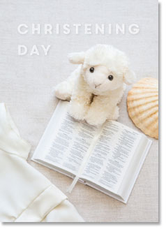 Christening Day: Bible shell and gown (order in 6)