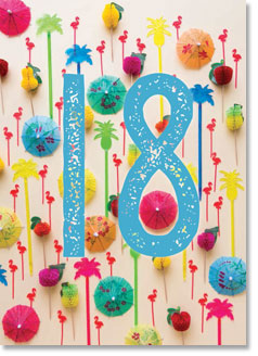 Happy 18th Birthday : Party Decorations (order in 6)