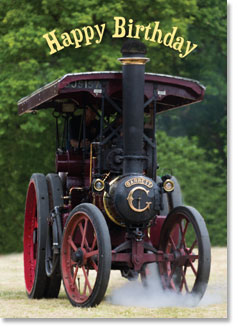 Happy Birthday - Garrett Traction Engine (order in 6)