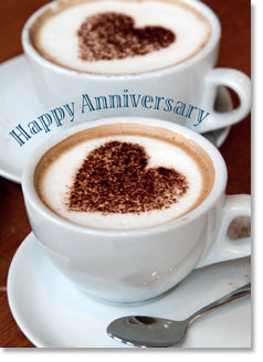Happy Anniversary - Coffee Cups (order in 6)