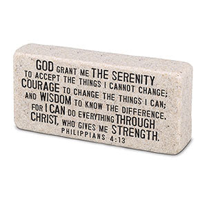 Cast Stone Plaque Scripture Stone - Fearless