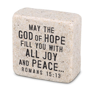 Cast Stone Plaque Scripture Stone - Peace