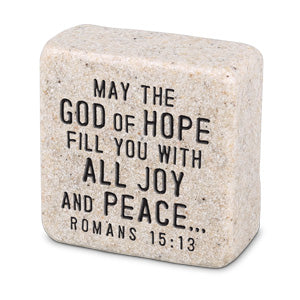 Cast Stone Plaque Scripture Stone - God's Love