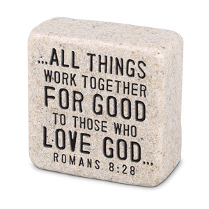 Cast Stone Plaque Scripture Stone - Believe