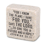 Cast Stone Plaque Scripture Stone - His Plans