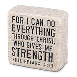 Cast Stone Plaque Scripture Stone - Everything Through Chris