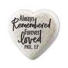 Cast Stone Sentiment Heart - Remembered..Loved